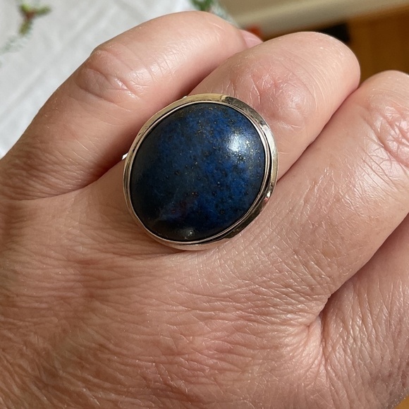 Sterling Silver 925 Lapis lazuli  Ring Size US 7 - Picture 3 of 9